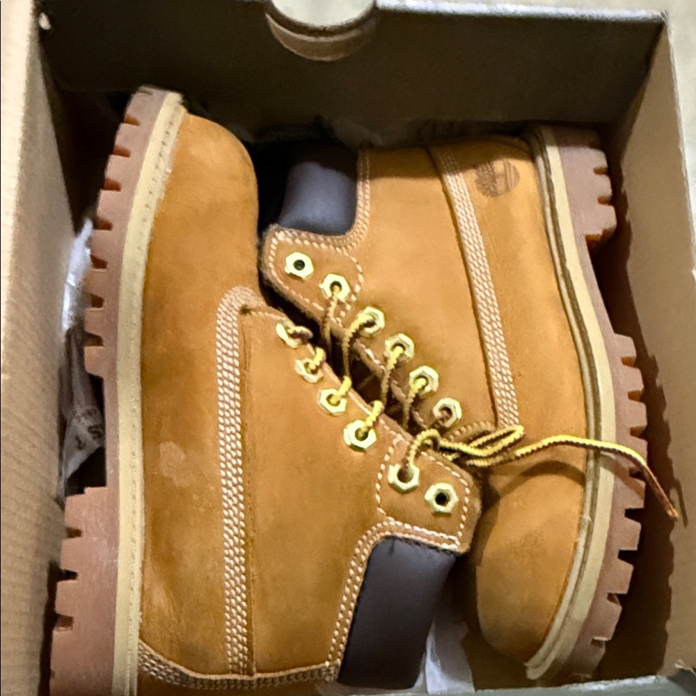 Timberland Kids Tan and Brown Boots